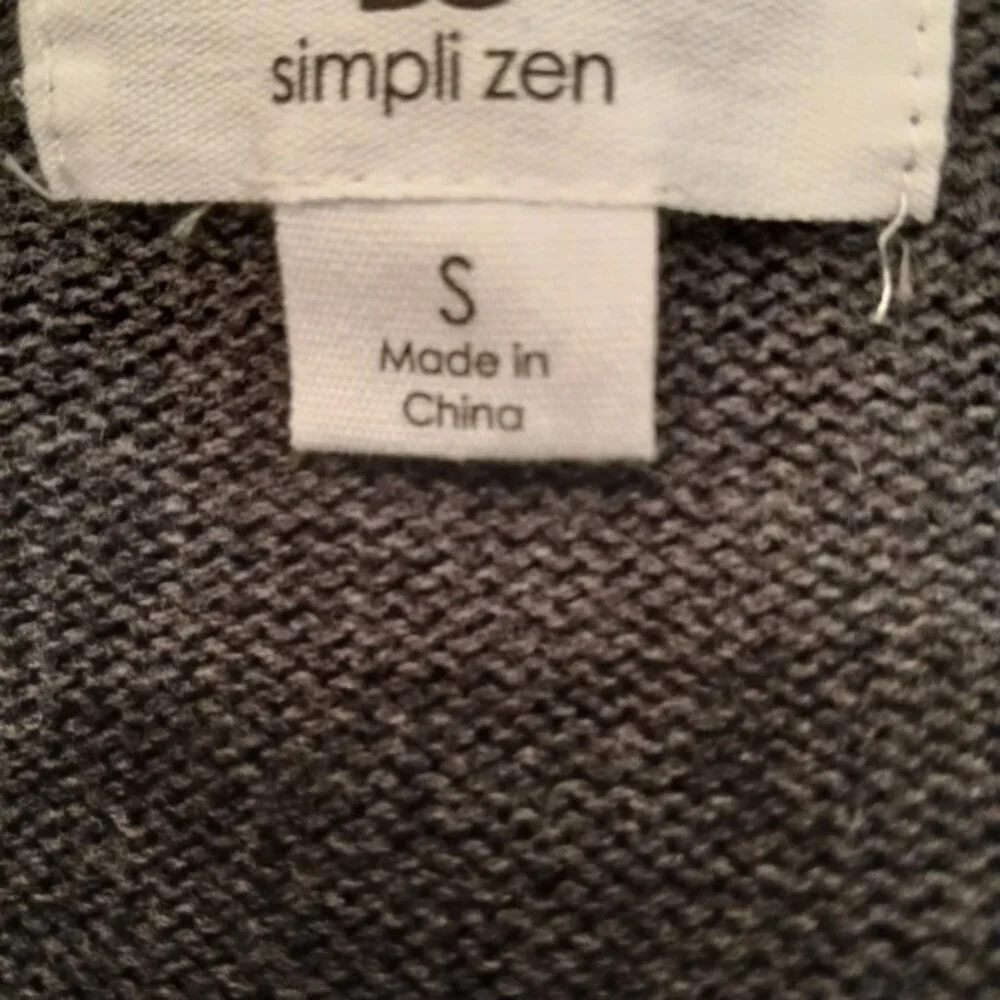 DG Simpli Zen Women's Multicolor Knit Open Cardigan Cozycore Vest Size Small - Picture 3 of 8